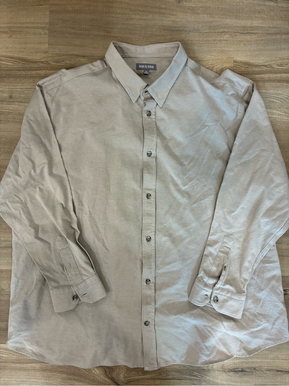 Ash & Erie Men's Stone Button-Up Dress Shirt XXL 2XL